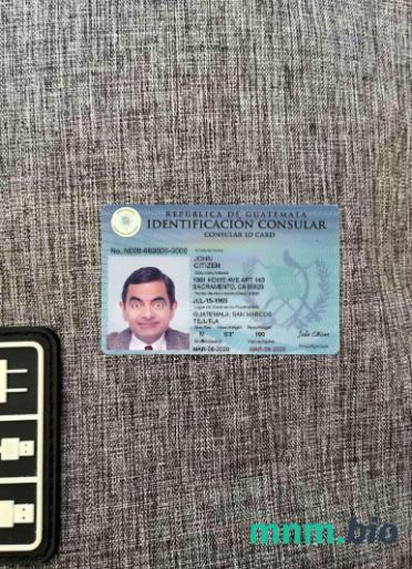 Gwatemala konsularna karta ID fotowygląd szablon PSD